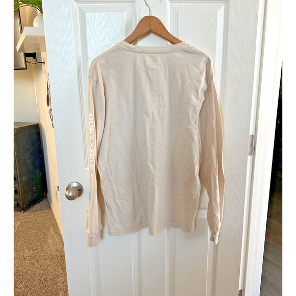 billie eilish don't smile at me beige long sleeve unisex t-shirt size large 2019 - Picture 3 of 5